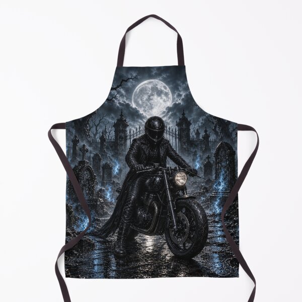 Item preview, Gothic Motorcycle Under the Full Moon Dark Fantasy Art designed and sold by photoparadise22.