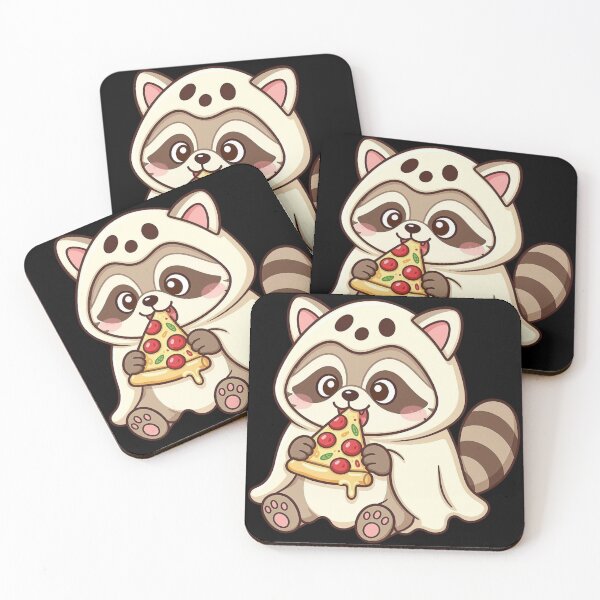 Item preview, Raccoon Eating Pizza designed and sold by ImagiSpark Press.