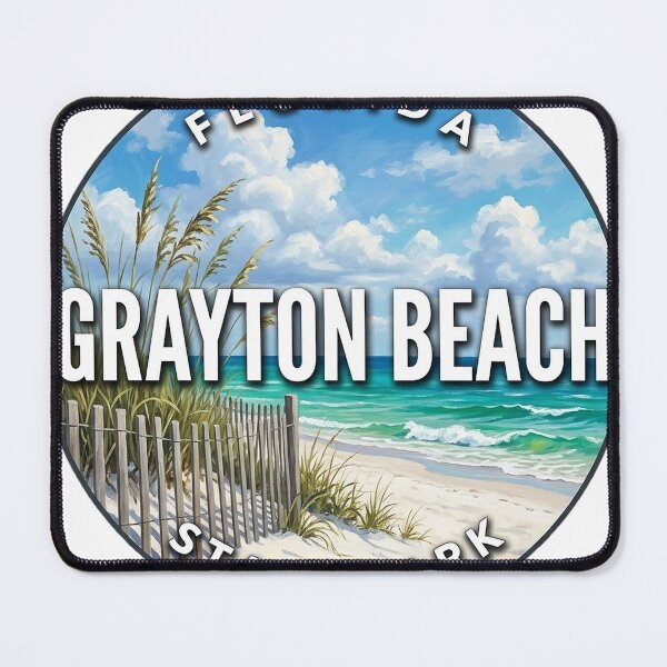 Item preview, Grayton Beach State Park Florida Emerald Summer Round Badge Sticker designed and sold by DetourDgn.