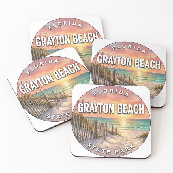 Item preview, Grayton Beach State Park Florida Gulf Sunset Round Badge Sticker designed and sold by DetourDgn.