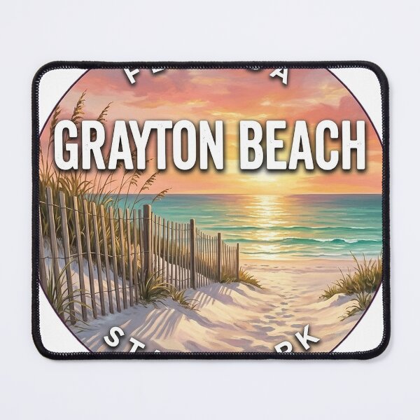 Item preview, Grayton Beach State Park Florida Gulf Sunset Round Badge Sticker designed and sold by DetourDgn.