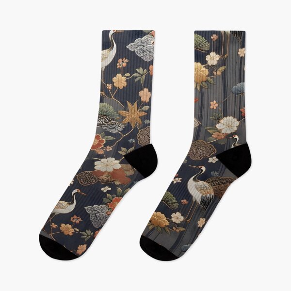 Item preview, Japanese Crane Blossom Pattern designed and sold by Sybille-Yates.