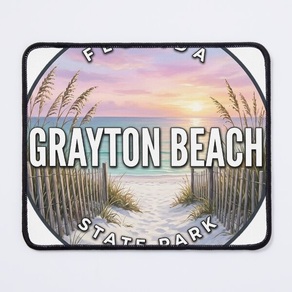 Item preview, Grayton Beach State Park Florida Pastel Sunrise Round Badge Sticker designed and sold by DetourDgn.