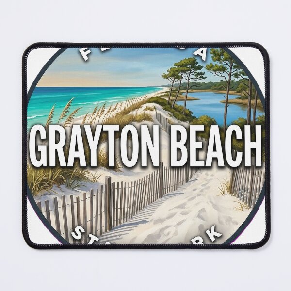 Item preview, Grayton Beach State Park Florida Dune Lake Round Badge Sticker designed and sold by DetourDgn.