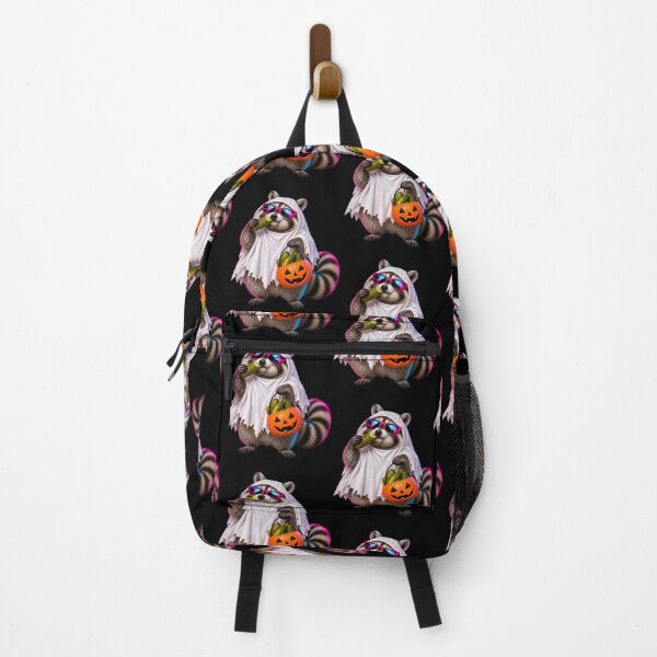 Item preview, Ghost Raccoon Eating Pickles - Funny Halloween Snack designed and sold by ArtFeverShop.