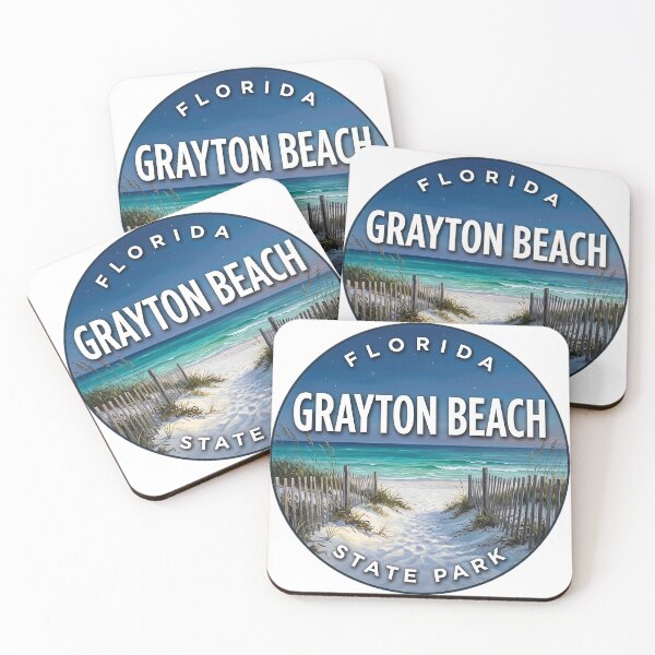 Item preview, Grayton Beach State Park Florida Blue Hour Round Badge Sticker designed and sold by DetourDgn.