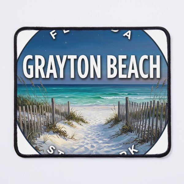 Item preview, Grayton Beach State Park Florida Blue Hour Round Badge Sticker designed and sold by DetourDgn.