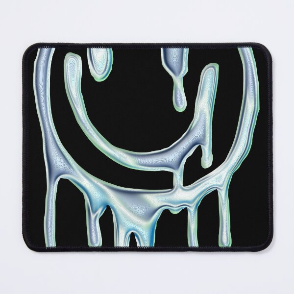 Item preview, Chrome Drip Smiley Graffiti – 3D Silver Chrome Street Art designed and sold by Tonband.