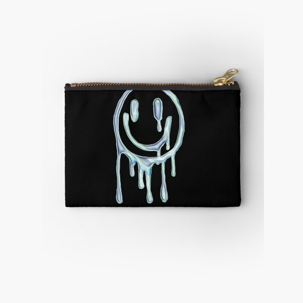Item preview, Chrome Drip Smiley Graffiti – 3D Silver Chrome Street Art designed and sold by Tonband.