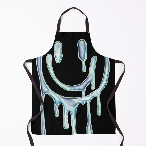 Artikelvorschau, Chrome Drip Smiley Graffiti – 3D Silver Chrome Street Art entworfen und verkauft von Tonband.