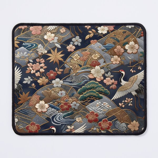 Item preview, Japanese Crane Blossom Pattern designed and sold by Sybille-Yates.