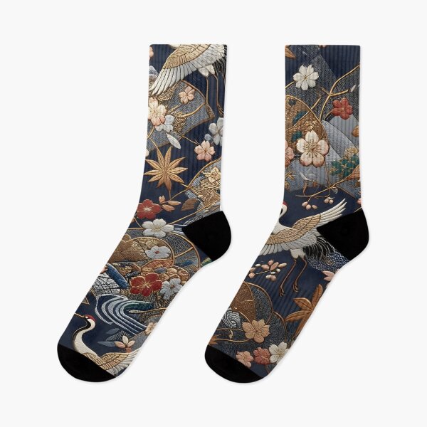 Item preview, Japanese Crane Blossom Pattern designed and sold by Sybille-Yates.