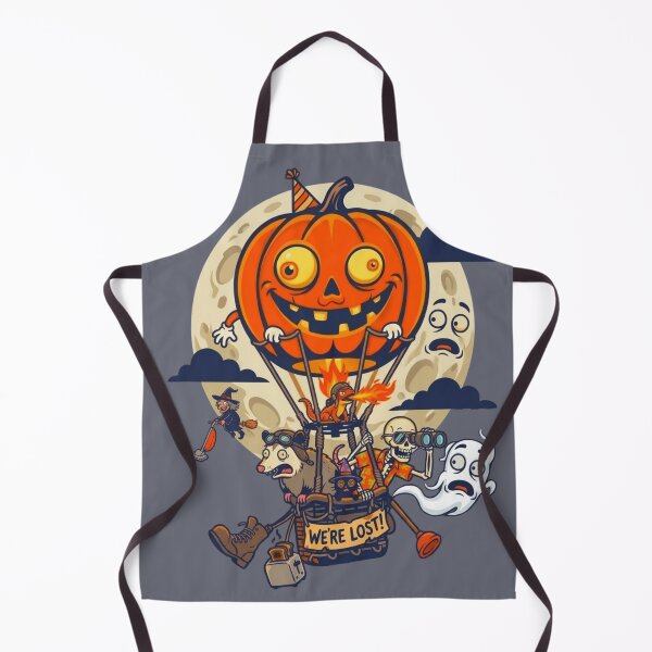 Item preview, We're Lost Funny Halloween Pumpkin Hot Air Balloon designed and sold by PalettePop..