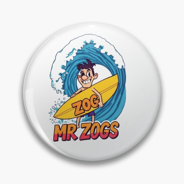 Artikelvorschau, Mr. Zogs – Lächelnder Surfer mit gelbem Surfbrett | Vintage-Surfkunst entworfen und verkauft von MystiColo.