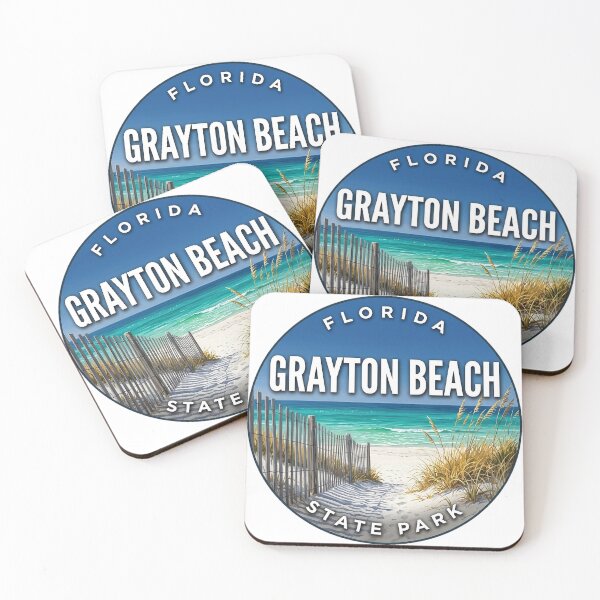 Item preview, Grayton Beach State Park Florida Autumn Dunes Round Badge Sticker designed and sold by DetourDgn.