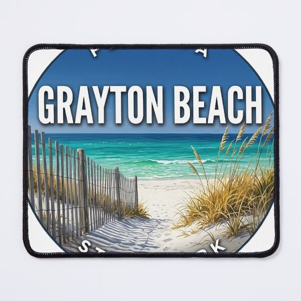 Item preview, Grayton Beach State Park Florida Autumn Dunes Round Badge Sticker designed and sold by DetourDgn.