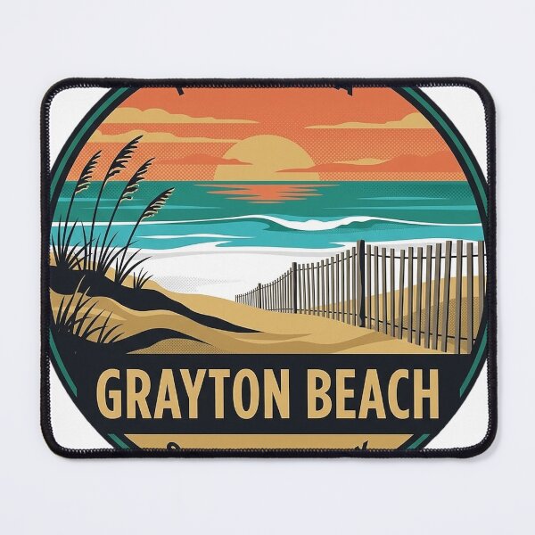 Item preview, Grayton Beach State Park Florida Retro Beach Vintage Badge Sticker designed and sold by DetourDgn.