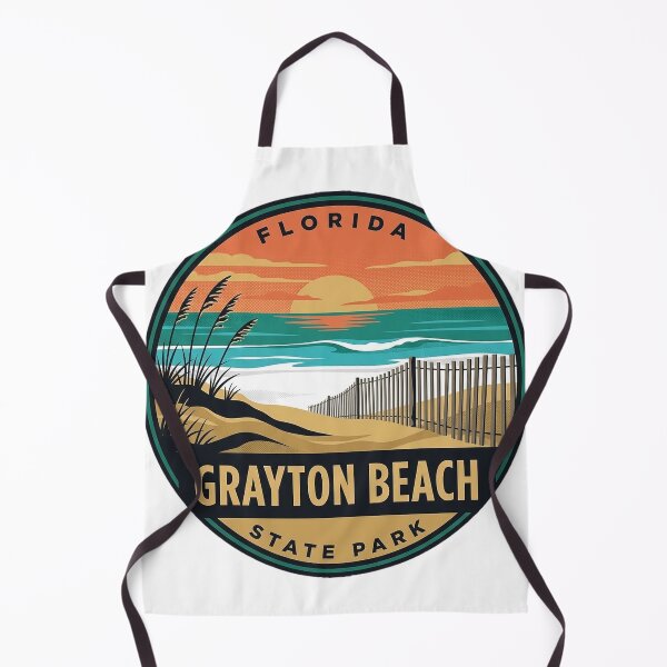 Item preview, Grayton Beach State Park Florida Retro Beach Vintage Badge Sticker designed and sold by DetourDgn.