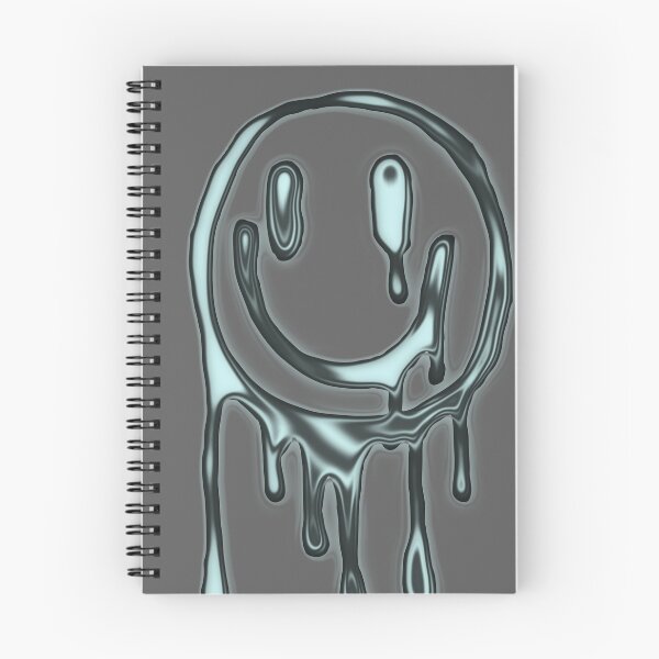 Item preview, Chrome Drip Smiley Graffiti – 3D Silver Chrome Street Art dark designed and sold by Tonband.