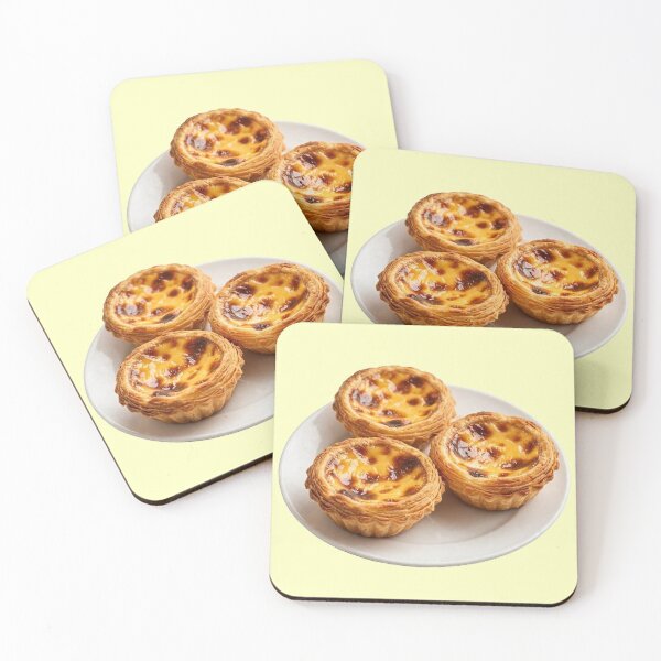 Item preview, Classic Portuguese Egg Tarts Macao Hong Kong Bakery Style Illustration designed and sold by PetalsPaws.
