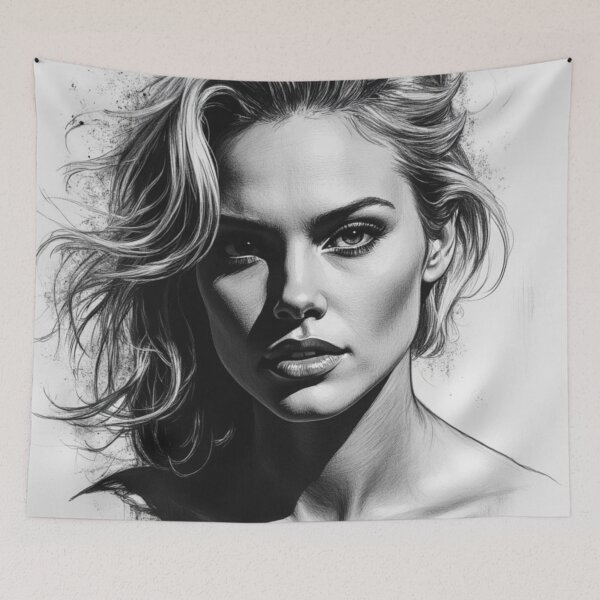 Item preview, Bold Presence - Dramatic Black and White Fashion Portrait designed and sold by nhk999.