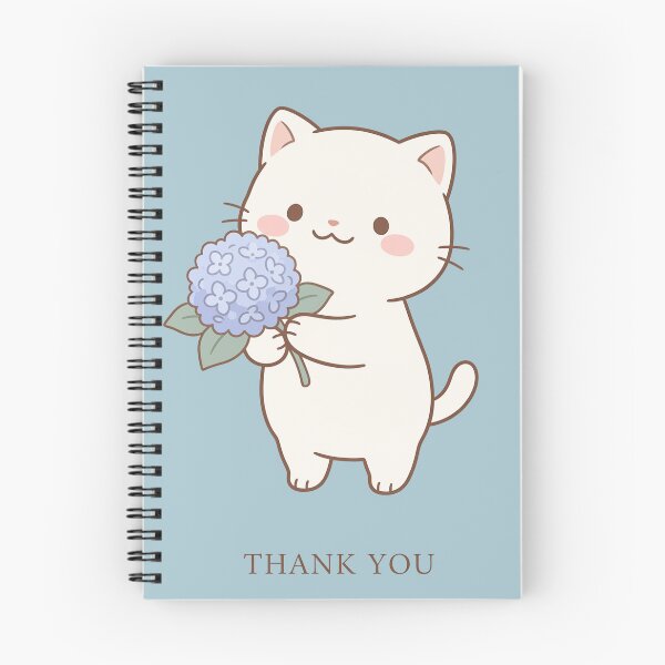 Item preview, Cute Cat Holding Flowers Thank You Gift designed and sold by Day1-TN.