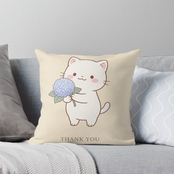 Item preview, Cute Cat Holding Flowers Thank You Gift designed and sold by Day1-TN.