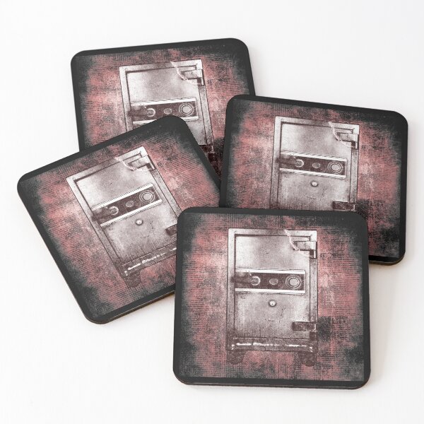 Item preview, Weathered Antique Iron Safe Red Vault Combination Lock designed and sold by Ghoul Enterprises.