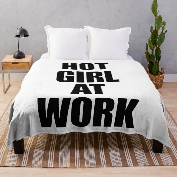 Item preview, Hot Girl at Work Funny Office Quote designed and sold by JerdbordinShop.