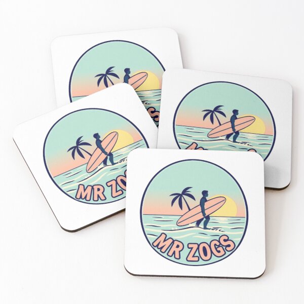 Item preview, Mr Zogs Retro Sunset Surfer Silhouette | Vintage Beach Logo designed and sold by MystiColo.