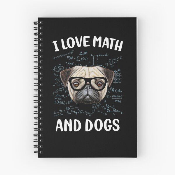 Item preview, I Love Math And Dogs Funny Pug Glasses designed and sold by HadyaNasri.