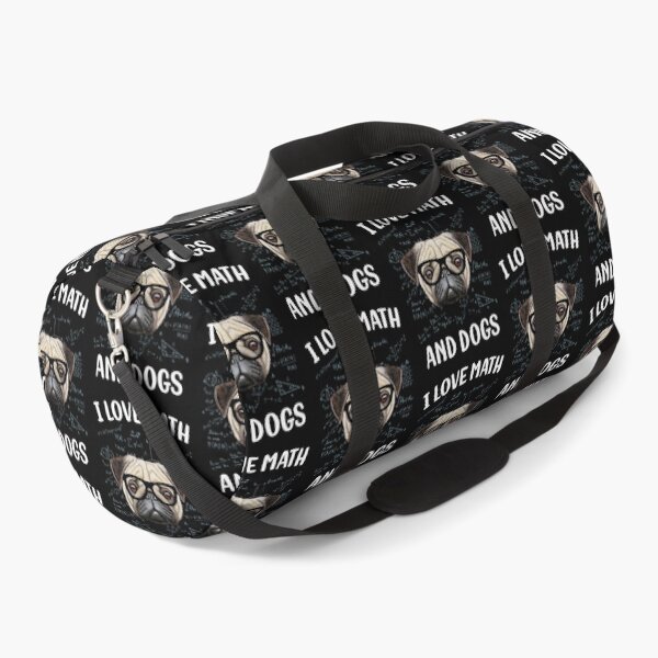 Item preview, I Love Math And Dogs Funny Pug Glasses designed and sold by HadyaNasri.