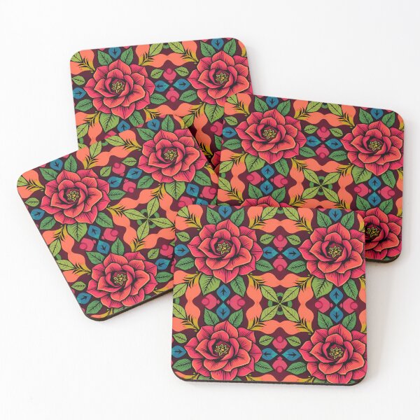Item preview, Rose Garden – Colorful Roses and Lush Green Leaves Floral Pattern designed and sold by vinothmech53.
