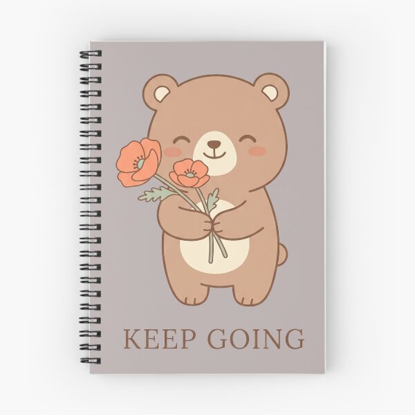 Item preview, Cute Bear Holding Flowers Keep Going designed and sold by Day1-TN.