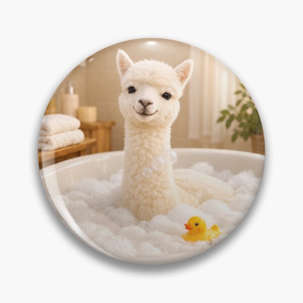 Item preview, Peaceful White Alpaca Bubble Bath designed and sold by Sillytoe.