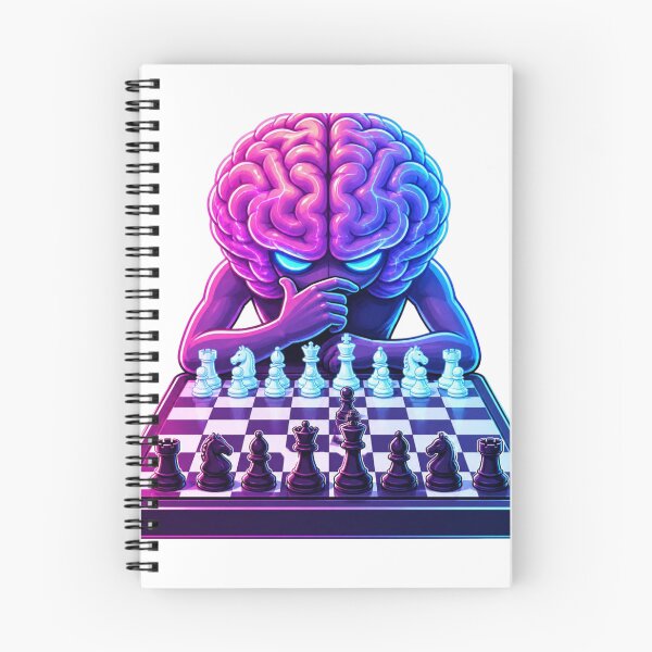 Item preview, Neon Brain Strategy Chess Master Vaporwave Sticker designed and sold by Gulele7.