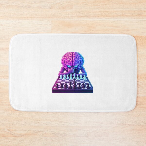 Item preview, Neon Brain Strategy Chess Master Vaporwave Sticker designed and sold by Gulele7.