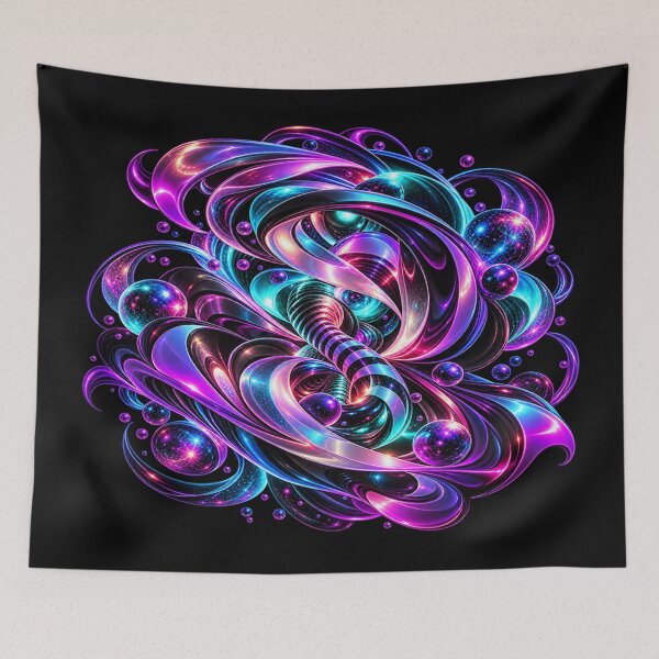 Item preview, Cosmic Spiral Vortex – Neon Celestial Energy designed and sold by TroviTutto.