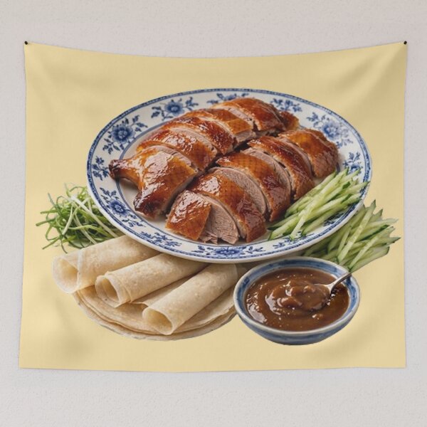Item preview, Traditional Peking Roast Duck Illustration - Chinese Gourmet Food Art designed and sold by PetalsPaws.