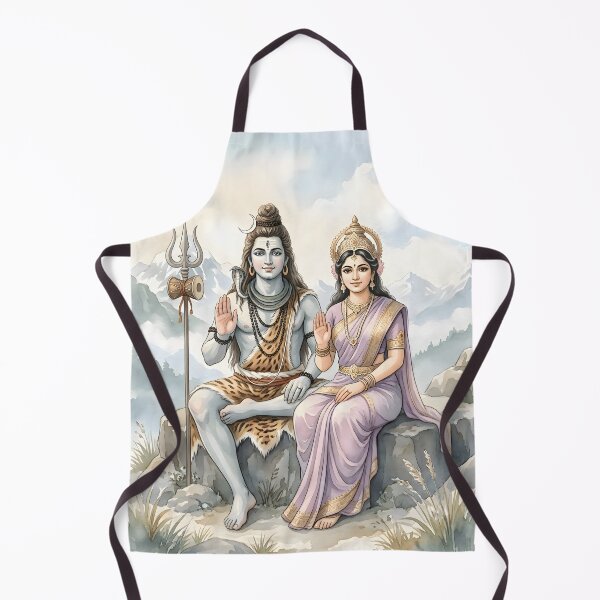 Aperçu de l'œuvre Peinture à l'aquarelle de Shiva Parvati créée et vendue par hutofdesigns.