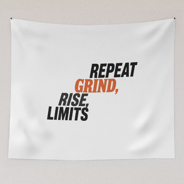 Item preview, Rise Grind Repeat – Gym Workout Hustle Mindset Motivational Typography Design designed and sold by Vibe-Vary.