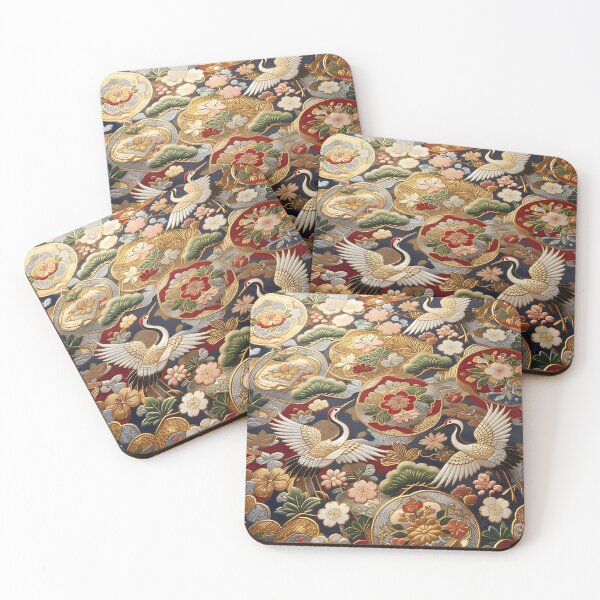 Item preview, Japanese Crane Blossom Pattern designed and sold by Sybille-Yates.