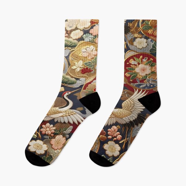 Item preview, Japanese Crane Blossom Pattern designed and sold by Sybille-Yates.