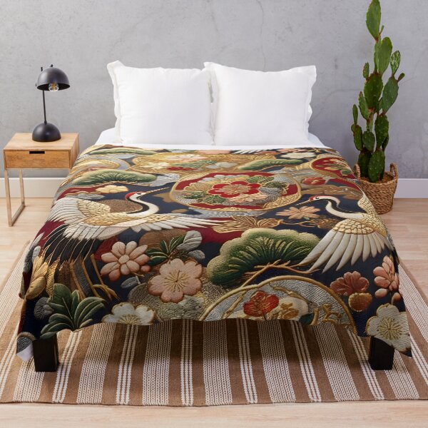 Item preview, Japanese Crane Blossom Pattern designed and sold by Sybille-Yates.