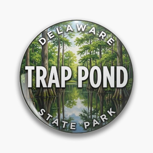 Item preview, Trap Pond State Park Delaware Summer Cypress Round Badge Sticker designed and sold by DetourDgn.