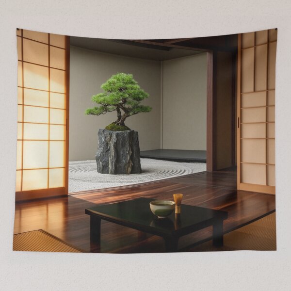 Item preview, Zen Serenity Room - Japanese Minimalist Interior Art designed and sold by nhk999.
