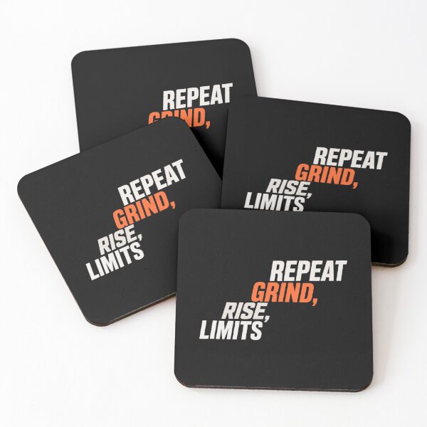 Item preview, Repeat Grind Rise Limits – High Energy Gym Workout Motivational Typography Design designed and sold by Vibe-Vary.