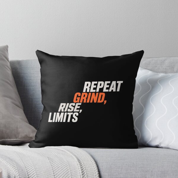 Item preview, Repeat Grind Rise Limits – High Energy Gym Workout Motivational Typography Design designed and sold by Vibe-Vary.