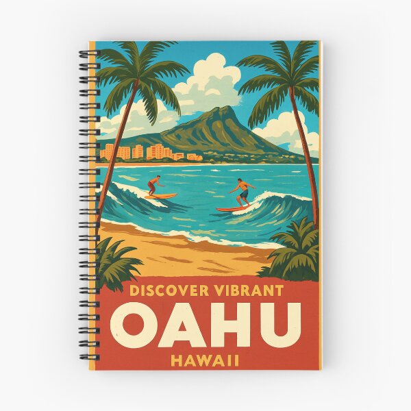 Item preview, Vintage Oahu Hawaii Travel Poster   designed and sold by Eclipse 3699.