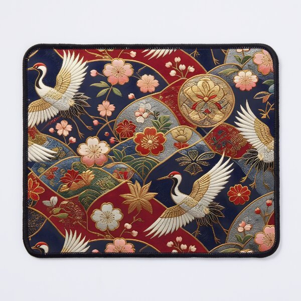 Item preview, Japanese Crane Blossom Pattern designed and sold by Sybille-Yates.